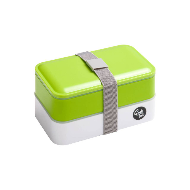 premier housewares Grub Tub Green and White Stackable Lunch Box