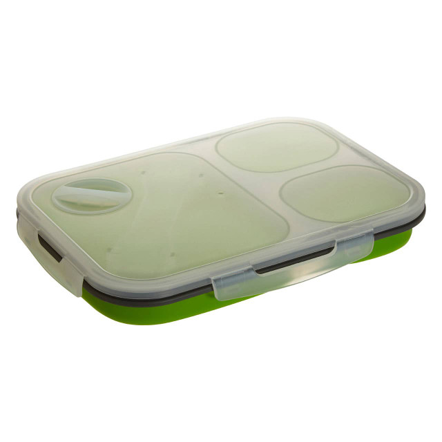 Premier Housewares Grub Tub Green Collapsible Lunch Box With Spork