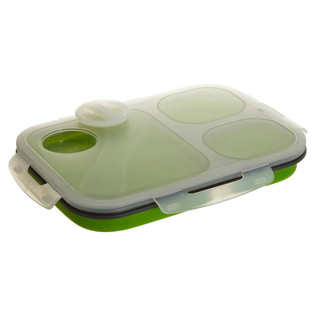 Premier Housewares Grub Tub Green Collapsible Lunch Box With Spork