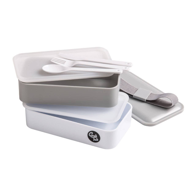 Premier Housewares Grub Tub Grey Stackable Lunch Box