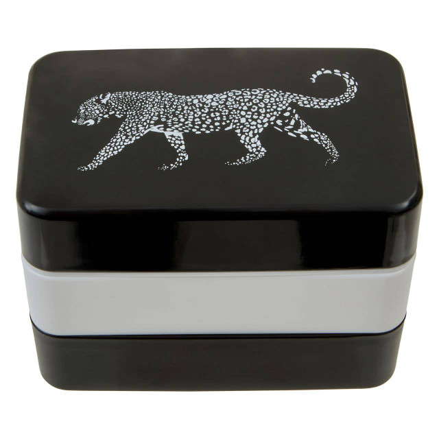Premier Housewares Grub Tub Leopard Lunch Box With Cutlery