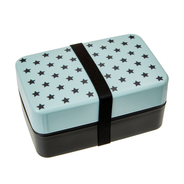 Premier Housewares Grub Tub Light Blue Star Lunch Box With Cutlery