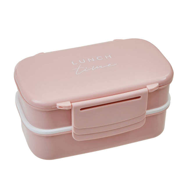 premier housewares Grub Tub Light Pink Lunch Box With Cutlery