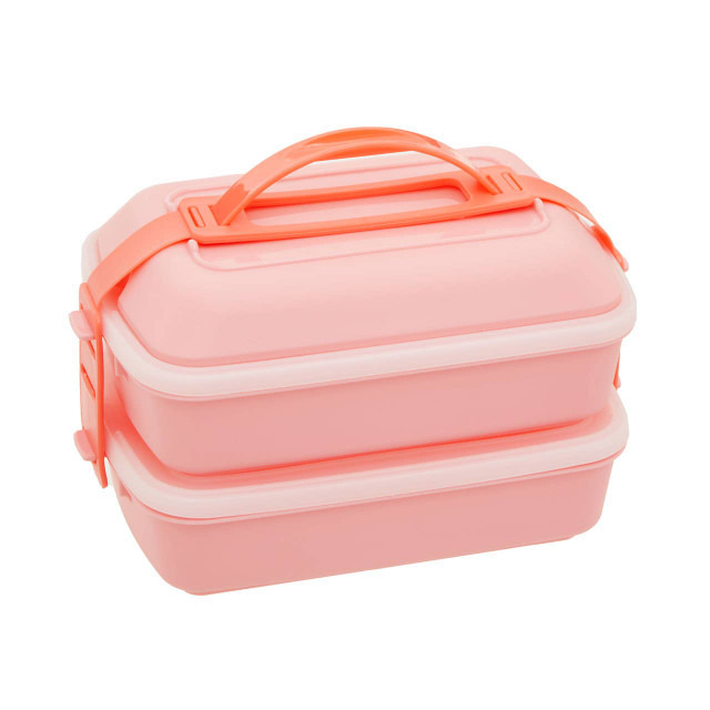Premier Housewares Grub Tub Pink Lunch Box With Cutlery
