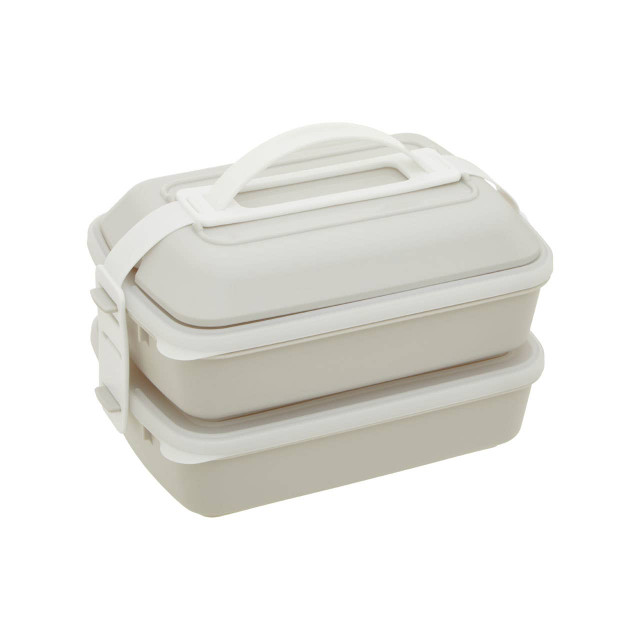 Premier Housewares Grub Tub Warm Grey And White Lunch Box
