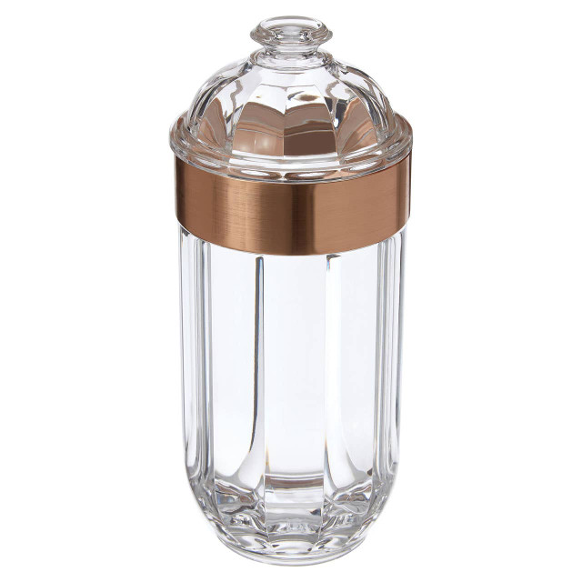 Premier Housewares Guan Large Rose Gold Acrylic Storage Jar