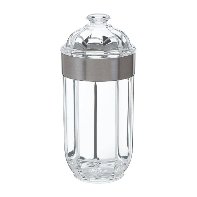 Premier Housewares Guan Large Silver Acrylic Storage Jar