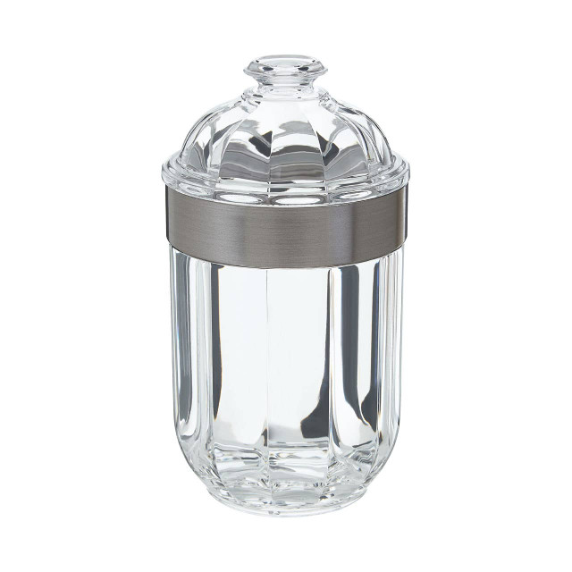 Premier Housewares Guan Medium Silver Acrylic Storage Jar