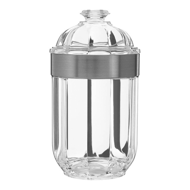 premier housewares Guan Medium Silver Acrylic Storage Jar