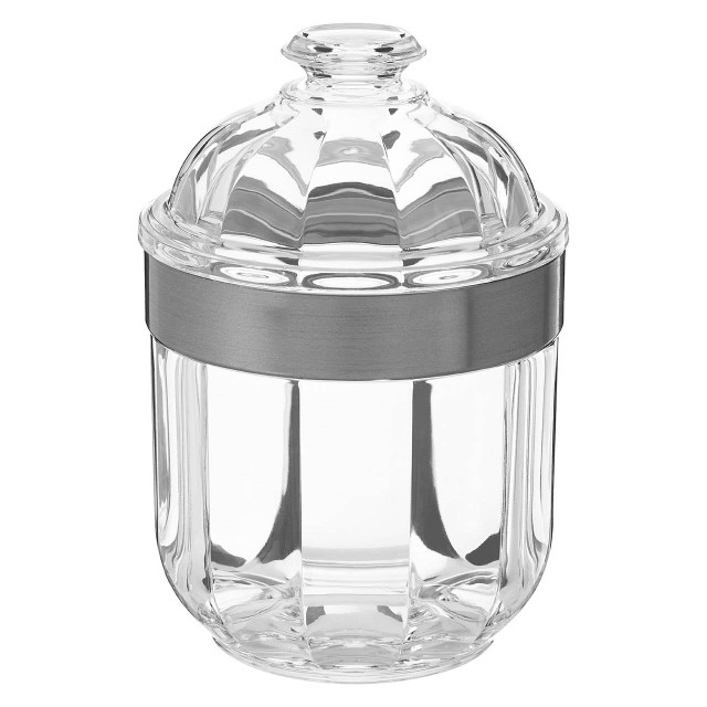 Premier Housewares Guan Small Silver Acrylic Storage Jar