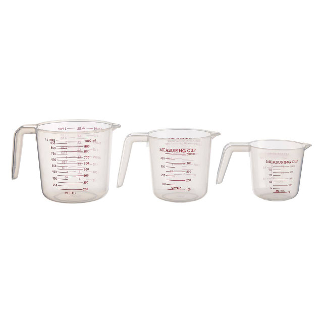 Premier Housewares Guluna Set Of Three Clear Plastic Measuring Jugs