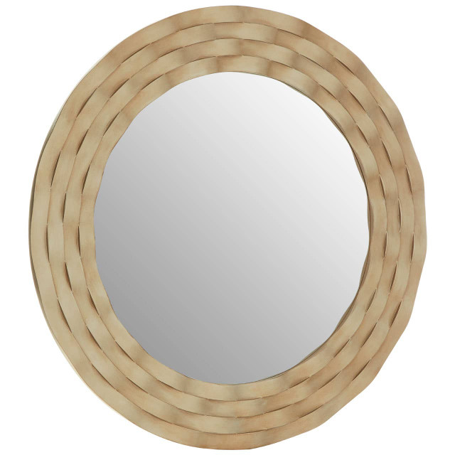 Premier Housewares Gwenn Round Wall Mirror With Antique Silver Finish