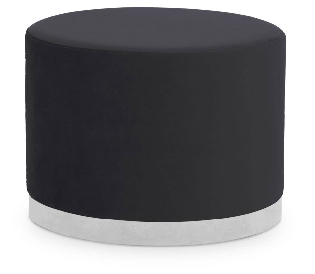 premier housewares Hagen Black And Silver Round Stool