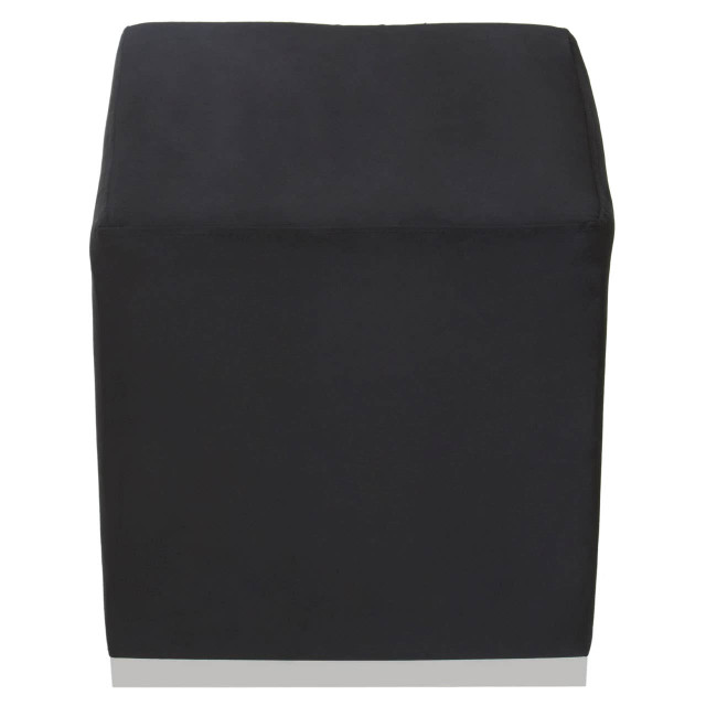 Premier Housewares Hagen Black And Silver Square Stool