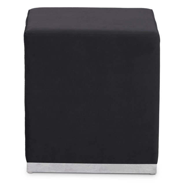 premier housewares Hagen Black And Silver Square Stool