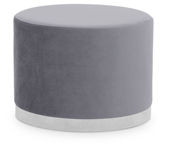 premier housewares Hagen Grey And Silver Round Stool