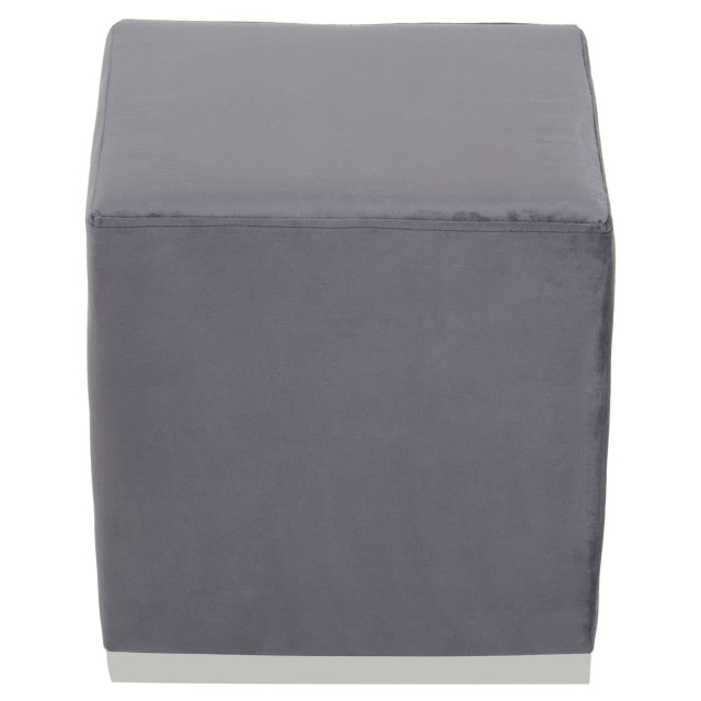 Premier Housewares Hagen Grey And Silver Square Stool