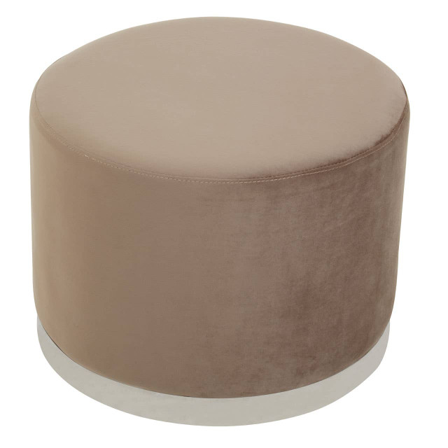 Premier Housewares Hagen Mink And Silver Round Stool
