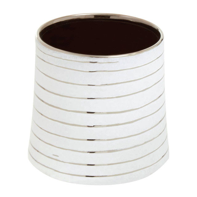 Premier Housewares Haldis Large White And Silver Ceramic Planter