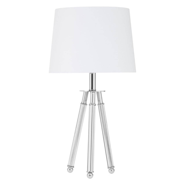 Premier Housewares Halia Chrome Finish Tripod Table Lamp