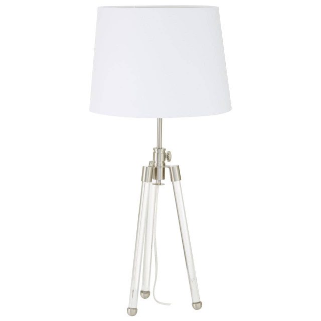 Premier Housewares Halia Nickel Finish Tripod Table Lamp
