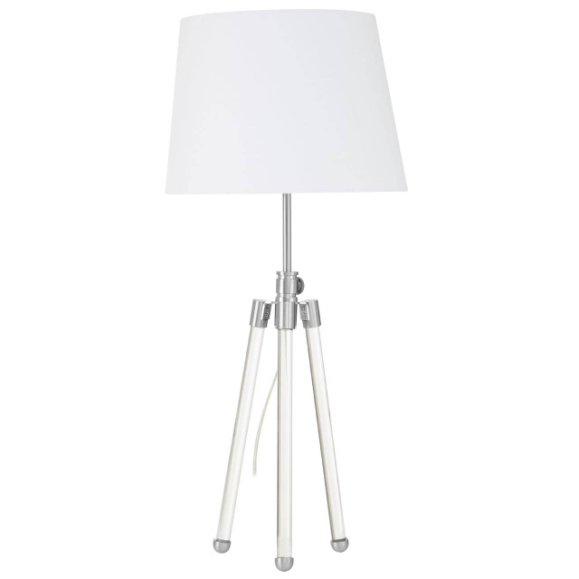 premier housewares Halia Nickel Finish Tripod Table Lamp