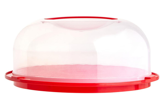Premier Housewares Hallie 29cm Red Cake Storage Carrier With Handle