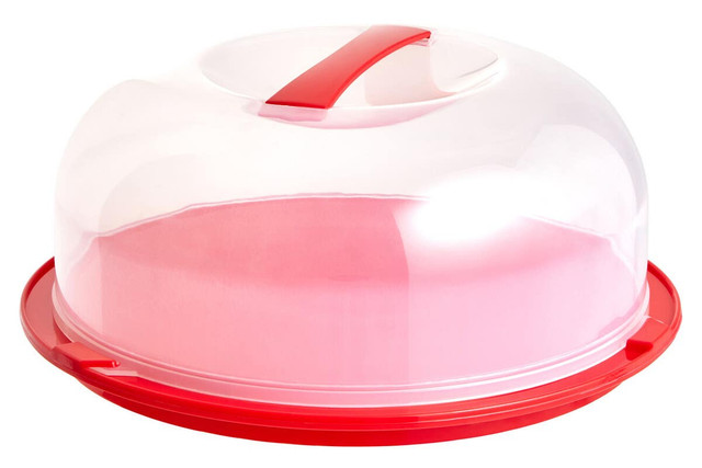 premier housewares Hallie 29cm Red Cake Storage Carrier with Handle