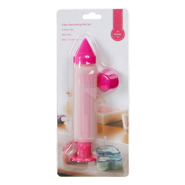 Premier Housewares Hallie Hot Pink 3Pc Cake Decorating Pen