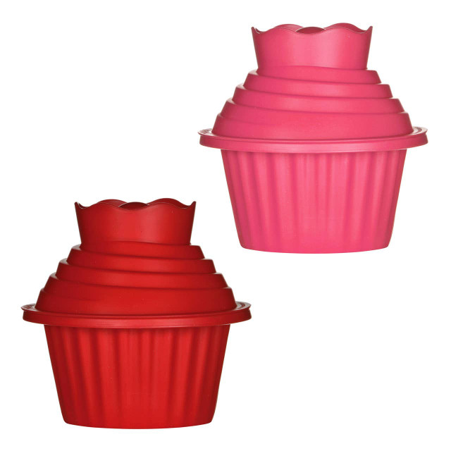 Premier Housewares Hallie Red Giant Cupcake Silicone Mould Set