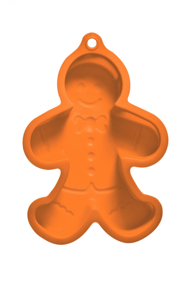 Premier Housewares Hallie Silicone Gingerbread Man Orange Cake Mould