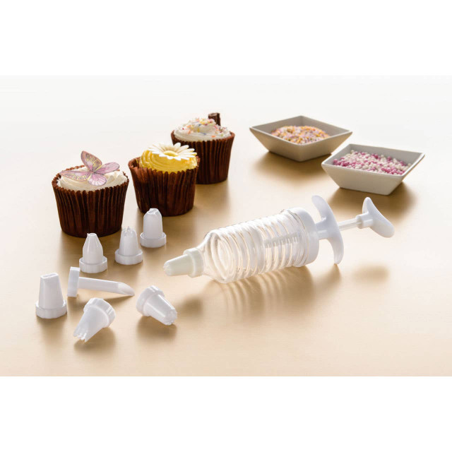 Premier Housewares Hallie White And Clear Pp Cake Decorating Set