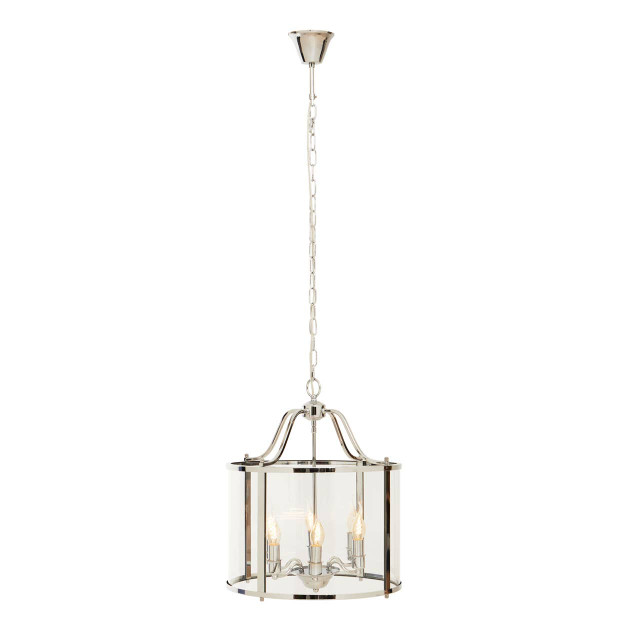 premier housewares Hampstead 6 Bulb Chrome Pendant Light