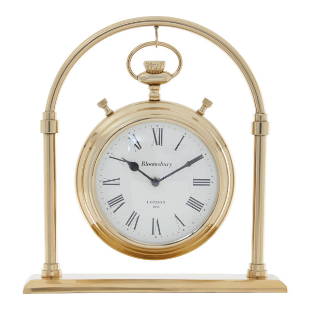 premier housewares Hampstead Large Round Mantel Clock