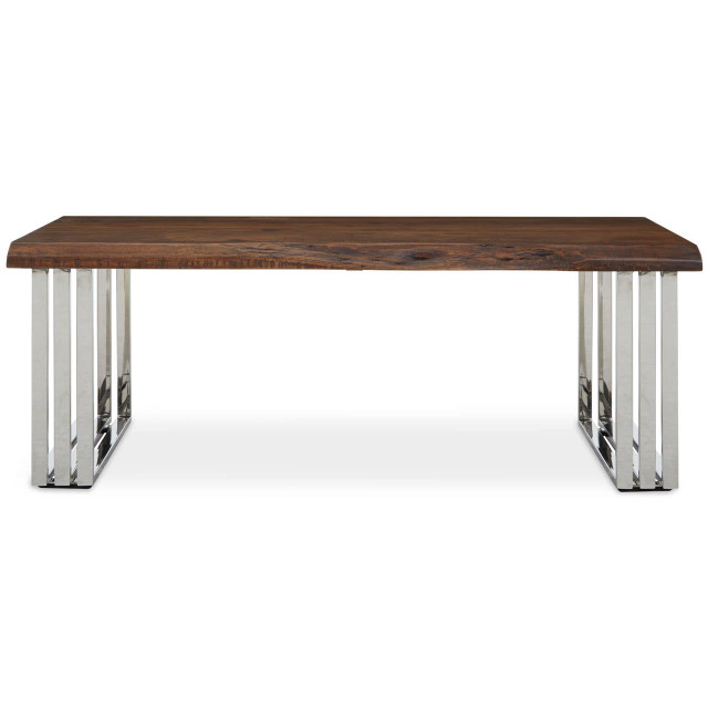 premier housewares Hampstead Natural And Silver Coffee Table