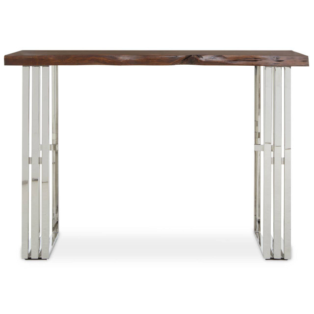 Premier Housewares Hampstead Natural And Silver Console Table