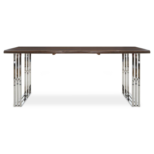 Premier Housewares Hampstead Natural And Silver Dining Table