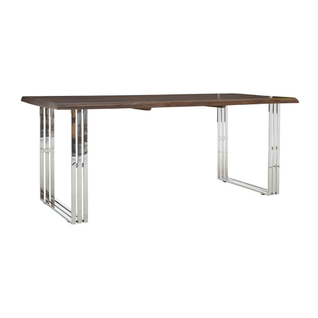 Premier Housewares Hampstead Natural And Silver Dining Table