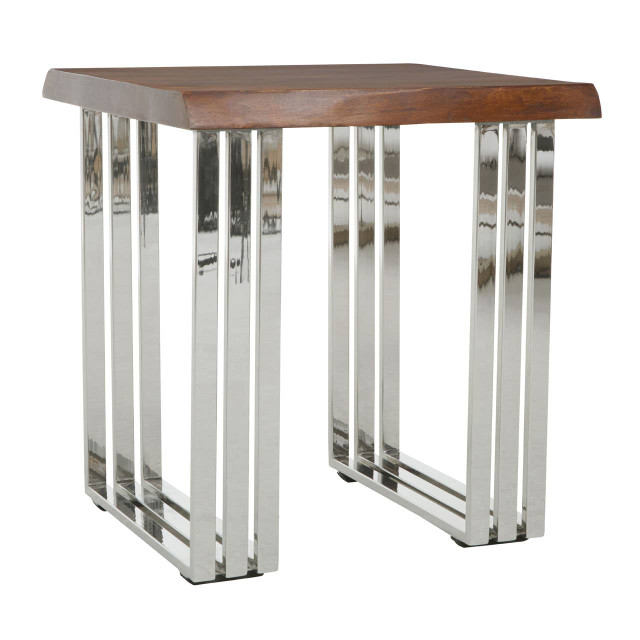 Premier Housewares Hampstead Natural And Silver Small Console Table