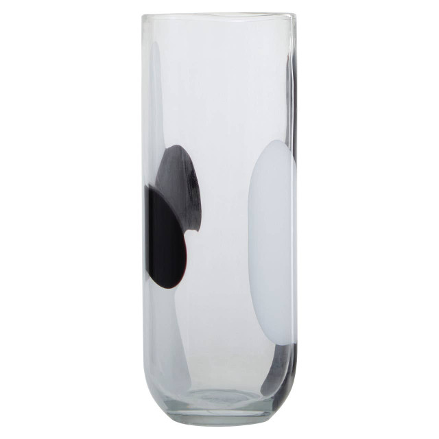 Premier Housewares Hania Large Glass Vase With Abstract Pattern