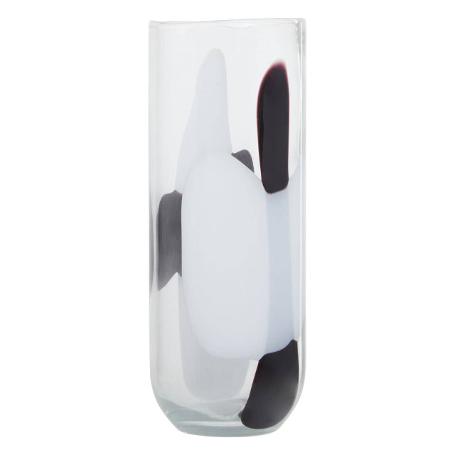 premier housewares Hania Large Glass Vase with Abstract Pattern