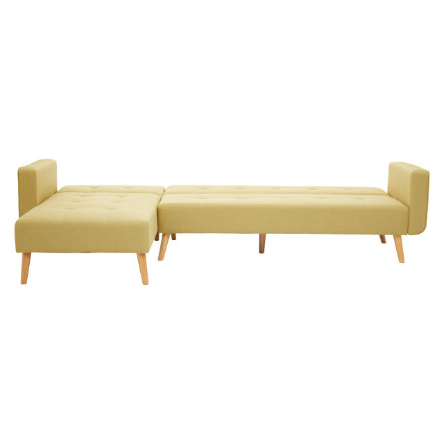 Premier Housewares Hansa Hagen Olive Linen Corner Sofa Bed