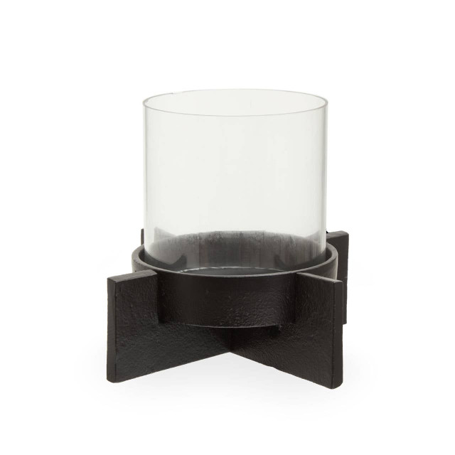 premier housewares Hapax Small Matt Black Finish Candle Holder