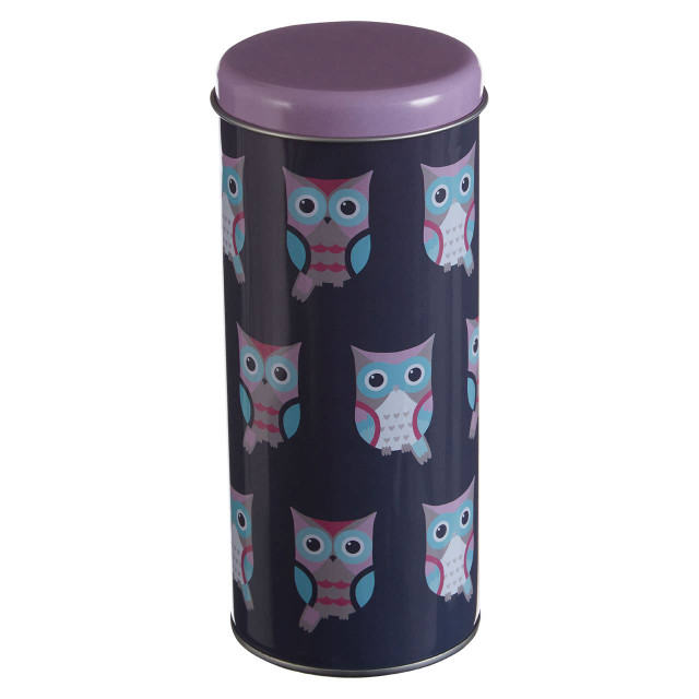 Premier Housewares Happy Owls Round Storage Canister