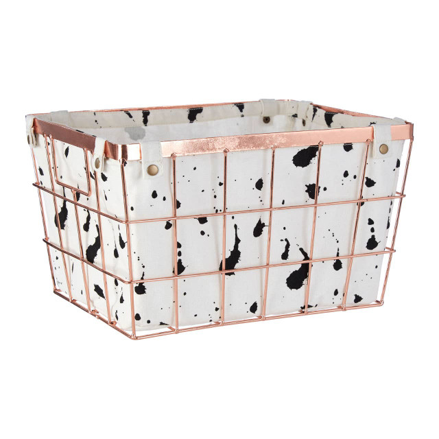 Premier Housewares Harga Rose Gold Iron Wireframe Basket