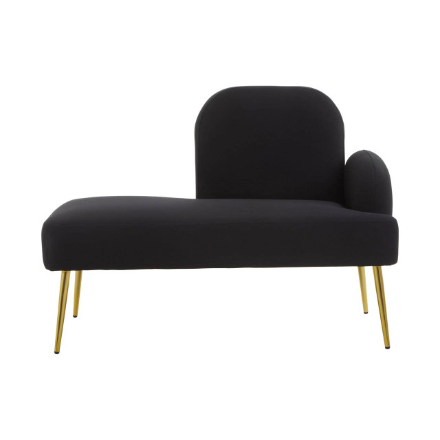 Premier Housewares Heather Black Right Hand Chaise Longue