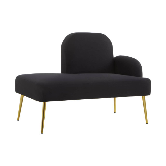 Premier Housewares Heather Black Right Hand Chaise Longue