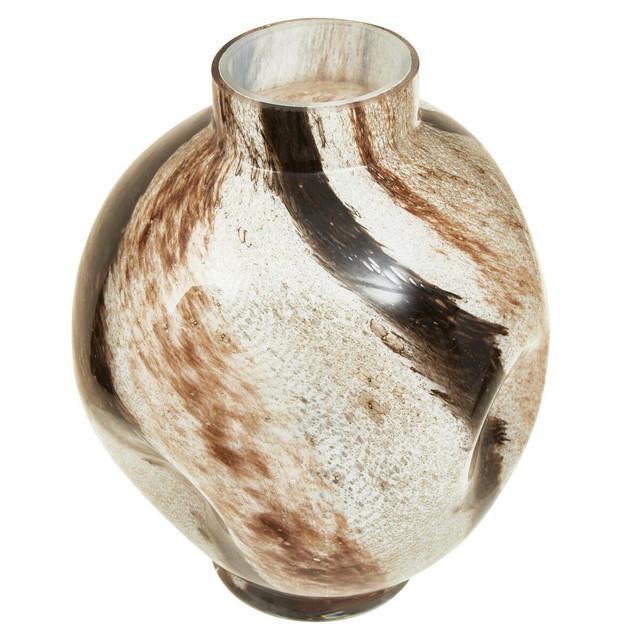 Premier Housewares Heba Brushstroke Design Small Glass Vase