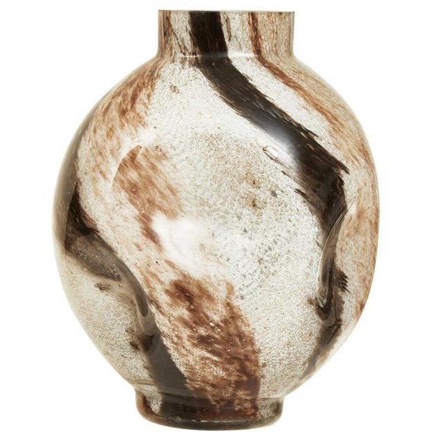 Premier Housewares Heba Brushstroke Design Small Glass Vase