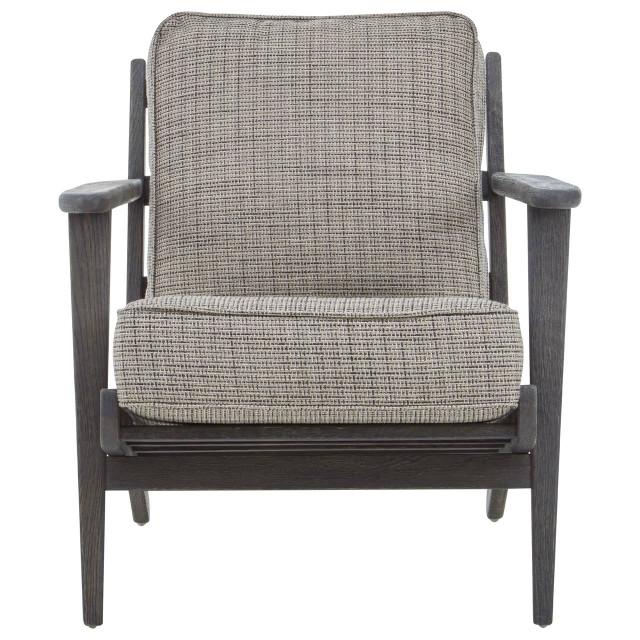 Premier Housewares Hector Tweed Armchair With Black Oak Wood Frame